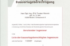 Brandenburgische Bauvorlageberechtigung
